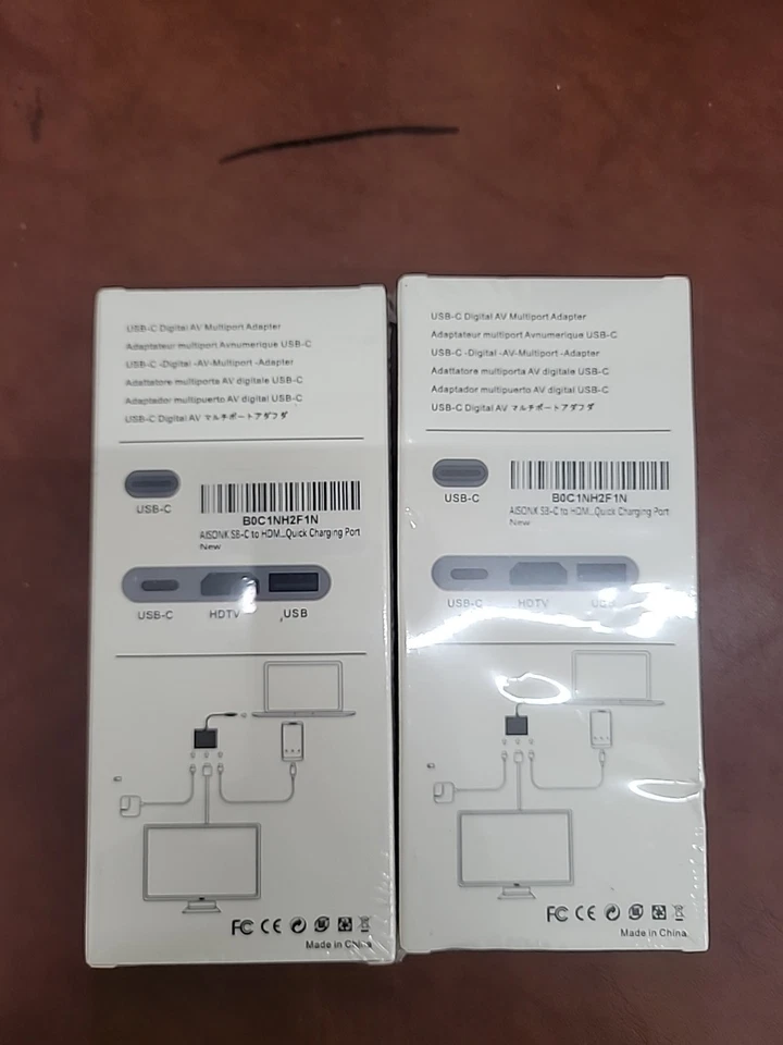 2pk Digital AV Multiport Adapter For USB-C  To HDMI AV Adapter Unbranded - Image 2 of 2