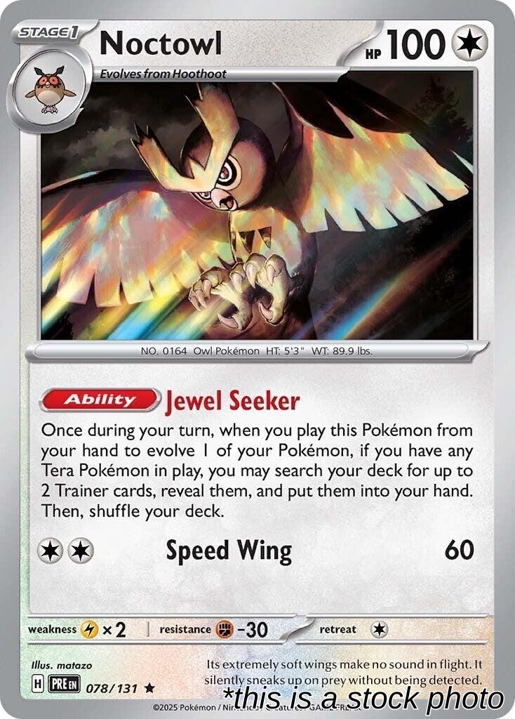 Noctowl Holofoil 078/131 NM matazo Pokemon EN H34