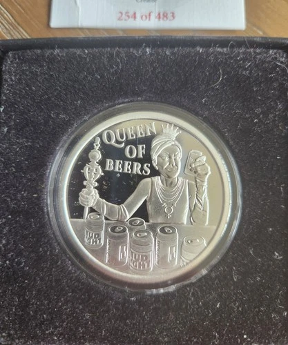 Silver Shield 2023 Queen of Beers 1oz Silver Proof Round W/ COA