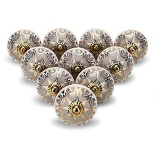 Kitchen Kitchen Cabinet Knobs Grey Ceramic Dresser Pull Handle, 12 Piece Cupb...