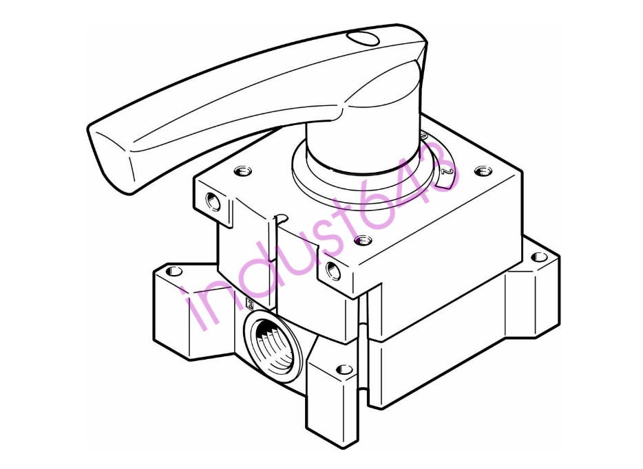 FESTO VHER-H-B43E-G12 3192067 Hand Lever Valve New