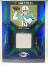 2025 Panini Certified QUINN EWERS New Generation Jersey Blue /50 RC Dolphins