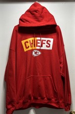 Kansas City Chiefs Pullover Hoodie Men  s 2XL NFL Football Red Front Pocket Pouch