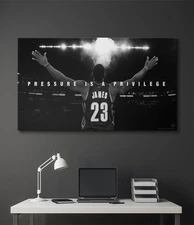 Lebron James Pressure is Privilege Poster – Quote Sports Poster