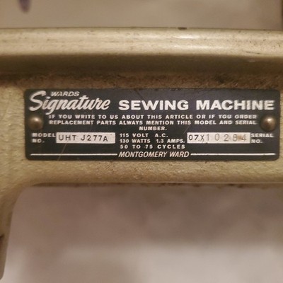 Vintage Montgomery Ward Signature Electric Sewing Machine UHT