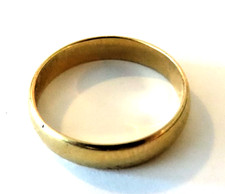 Classic Smooth Solid 14K Yellow Gold Wedding Band Ring size 5 Shiny Women's