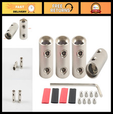 0 Gauge Wire Butt Connectors for Car Battery Cables - 4PCS with Heat Shrink Tubi