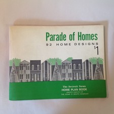 Vintage lata 1950-60 Detroit News Parade of Homes 92 Home Designs Broszura MI