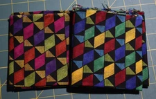 Cotton fabric 2 FAT QUARTER LOT jazzy P&B TEXTILES 18.5 x 20.5 black yellow red