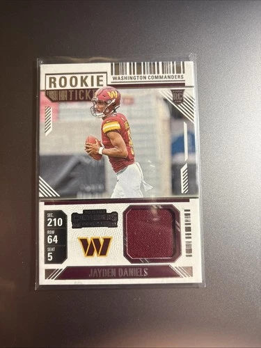 2024 Panini Contenders - Rookie Ticket Swatches Jayden Daniels  (MEM, RC)