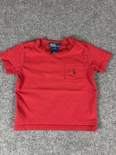 Polo Ralph Lauren Boys Shirt Short Sleeve Red Crew Neck
