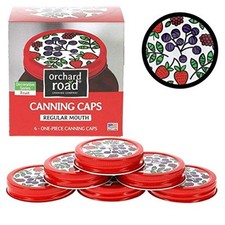 Mason Jar Lids - Decorative Canning Caps Fit Regular Mouth Mason Jars - Fruit