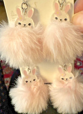 Claires Lot 2 Pink Bunny Pom Pom Drop Earrings Easter Spring Pastel Kawaii NWT