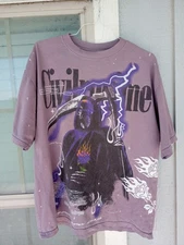 Civil Regime Blooming Through Chaos Men’s Oversized Graphic Skull T-Shirt Large 