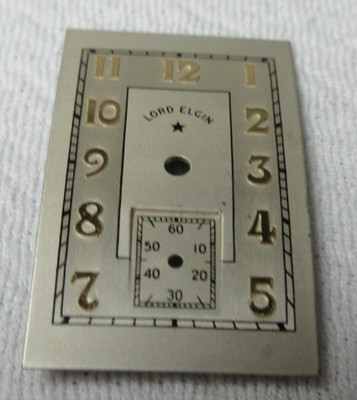 VINTAGE LORD ELGIN MENS WRIST WATCH DIAL FACE WATCHMAKER REPLACEMENT PART#90