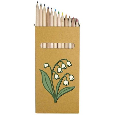 12 x 'Lily of the Valley Flower' Long Colour Pencils (PE00080977)