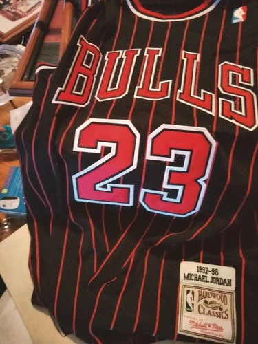 Michael Jordan Autographed Black Basketball Jersey With Tags Brand New Excellent