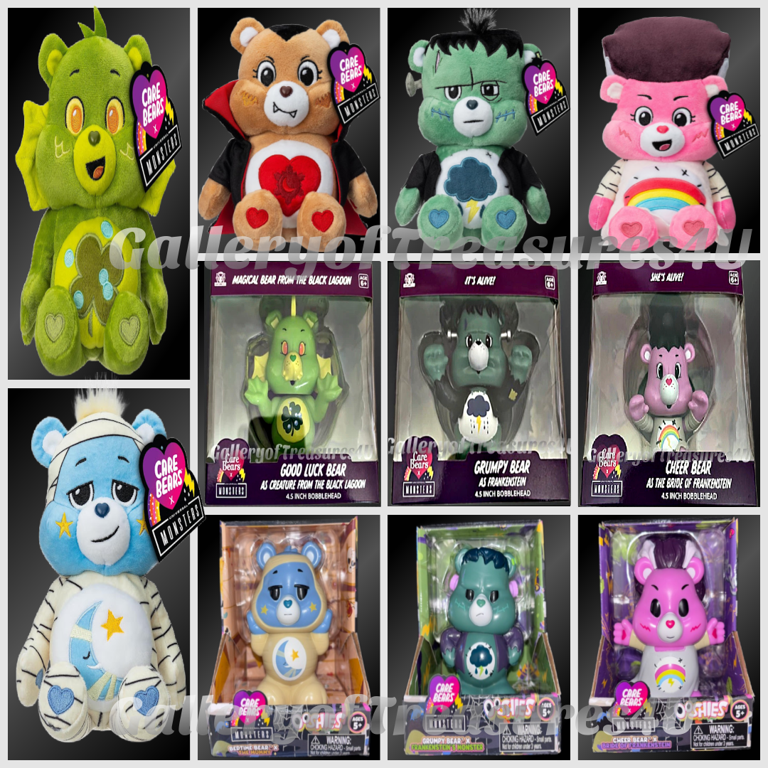 Care Bears x Universal Monsters Plush Bobbleheads Ooshies Grumpy
