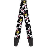 Guitar Strap - Sylvester And Tweety Poses Scattered Charcoal (Us Import) ACC NEU