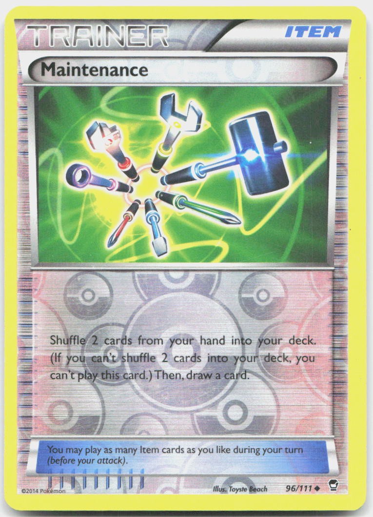 Maintenance 96/111 Uncommon Furious Fists Pokemon Reverse Holo LP
