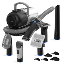 Furme Pet Grooming Vacuum Kit with Carrying Case, 5-in-1 Groomer for Cats Dogs