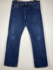 LEVIS 517 BOOTCUT JEANS DARK WASH BLUE DENIM RED TAB MENS SIZE 34 X 32 EXCELLENT