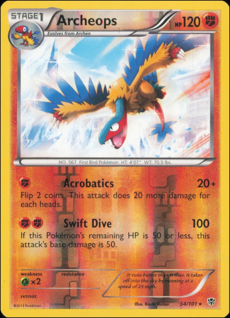 Pokemon - Archeops #54/101 - Plasma Blast Reverse Holo