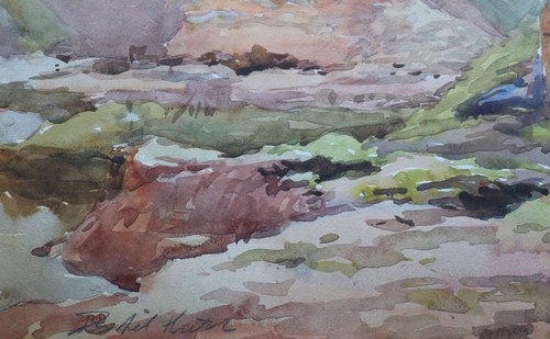 Original art - Cornish landscapes x2 by Isobel Heath - watercolour - Picture 6 of 6