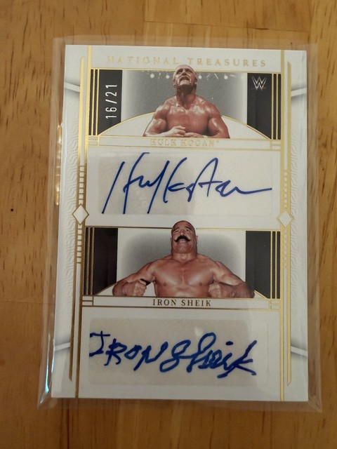 Iron Sheik/Hulk Hogan 2024 PANINI National Treasures WWE  Dual Signatures /21