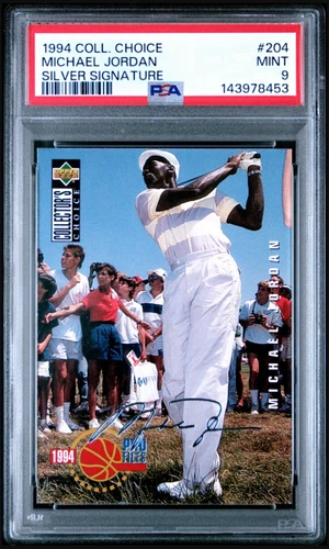 1994 Michael Jordan SILVER SIGNATURE Collectors Choice UD Card #204 PSA 9 Mint