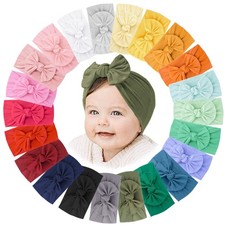 22 PCS Baby Headbands Soft Nylon Hairbands with Bows Girls Hair Accessories f...