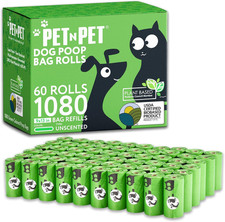 1080 Counts Green Poop Bags for Dogs, 41 Plant Based  59 PE Extra Thick Dog P