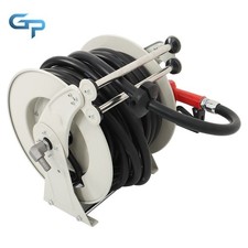 3/4" x 66' Diesel Hose Reel Fuel Hose Reel Retractable Red Auto Fueling Nozzle