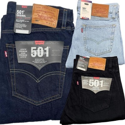 Levis  501 Herren Denim Jeans Original Fit Unterteil Straight Leg Hose Jeans NEU NEU