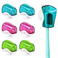 6 Pack Travel Toothbrush Head Covers with Suction Cup Electric and Manual