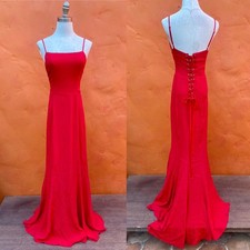 VTG Reformation Red Corset Maxi Dress Laced Whimsigoth Goth vamp party cocktail