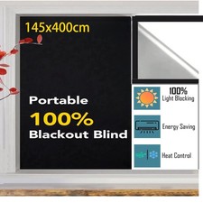 Portable 100 Blackout Window Cover Full Light Block, Privacy Heat Control