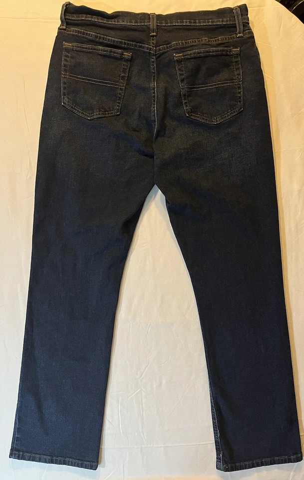 Member’s Mark Men’s Straight Fit Jeans 34x30 Dark Wash Stretch Denim YKK Zip - Image 3 of 4