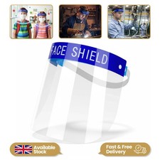 4 x Face Shield Full Face Visor Protection Mask PPE Safety Clear Plastic AntiFog