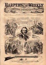 1861 Harpers Weekly October 5 Original print - Weehawken Berdan Sharpshooting