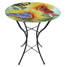 Briarwood Lane Birds in the Garden Glass Birdbath