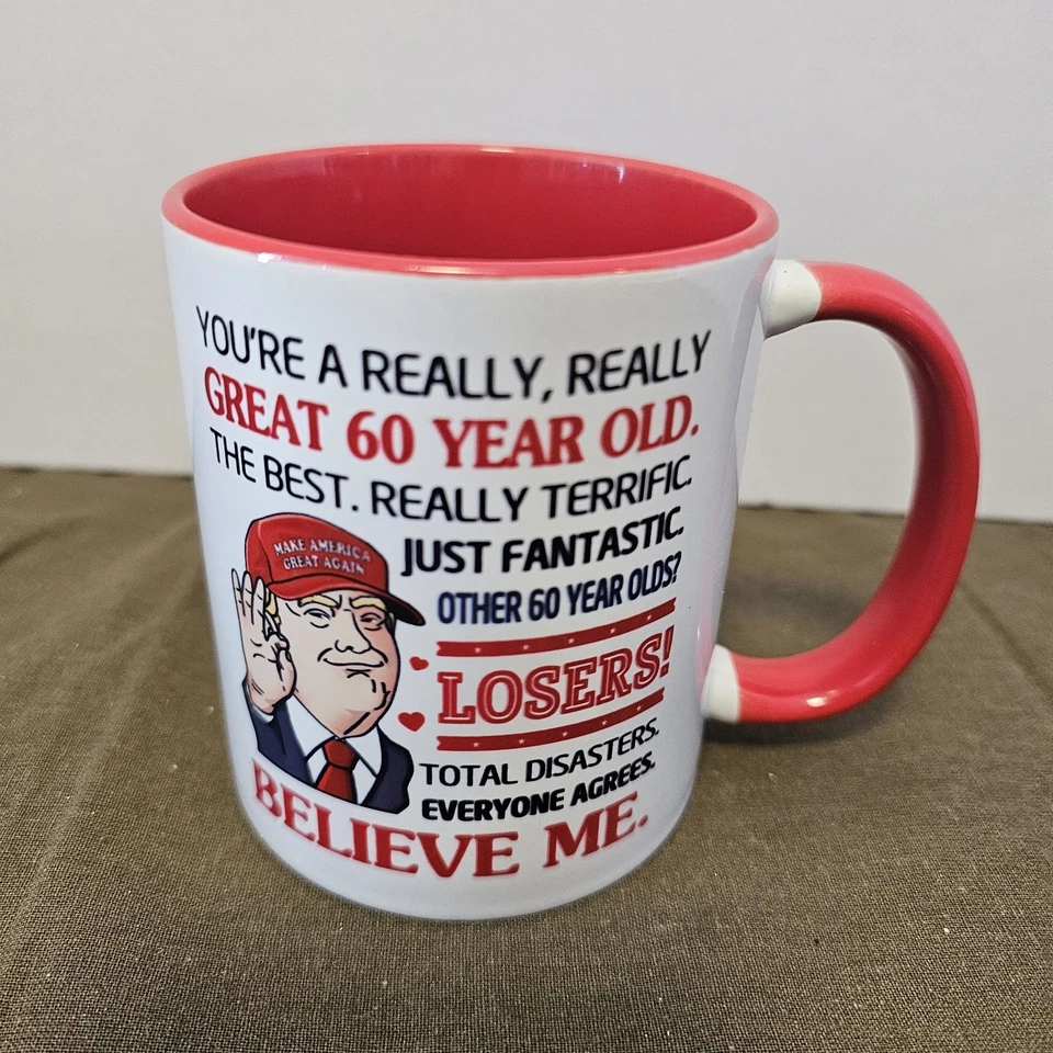 Taza de café roja MAGA Donald Trump taza Trump taza de café Foto 2 de 4