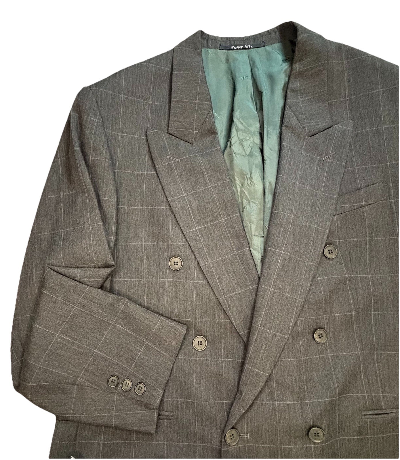 SAINT LAURENT Blazer cappotto sportivo vintage Yves St Laurent uomo 42 nero pannello finestra plaid