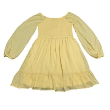 Art Class Girls Dress X-Large Size 14 Yellow Smocked Bodice Chiffon Dress