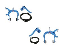 ALTALINE Bicycle Brake BMX FRONT  REAR SET BLUE Alloy Bike Caliper Cable Lever