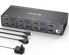 KVM Switch HDMI 3 PC 2 Monitore 4K@60Hz USB 3...