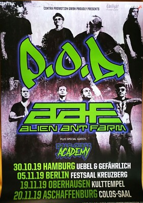 P.O.D. & ALIEN ANT FARM  2019 TOUR-2 - orig. Concert Poster - Plakat - DIN A1
