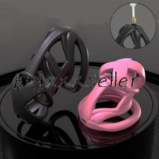 Male Chastity Device Men Resin Mamba Lock Belt with 4 Rings Chastity Cage