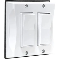 5127-1 2-Gang Weatherproof Decorator Switch Cover Vertical White