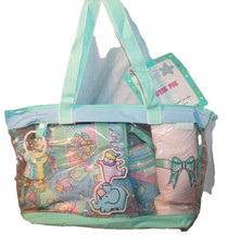 NEW WITH TAGS VINTAGE CUTIE CLASSIC PIE ELEPHANT DIAPER BAG 5 FOR 1 12" X 17"